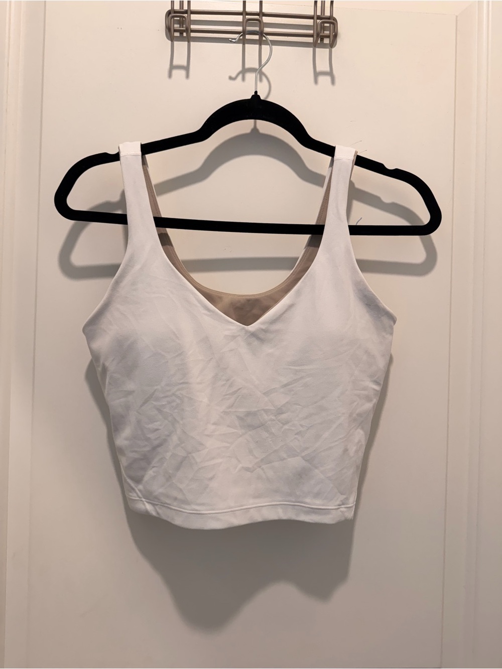 Lululemon Align Tank Top White Built-In Bra Cropped
Size 6